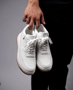Heightn Summit Casual Sneaker Elevator Boot - close-up detail - quality stitching