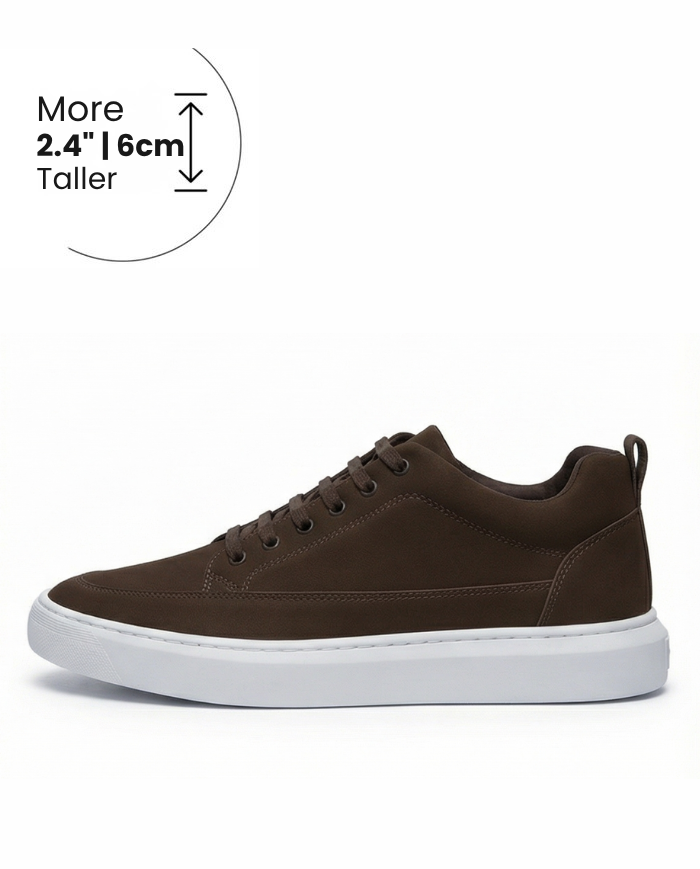 Heightn Earth Casual Elevator Sneaker - front view - height increasing shoes