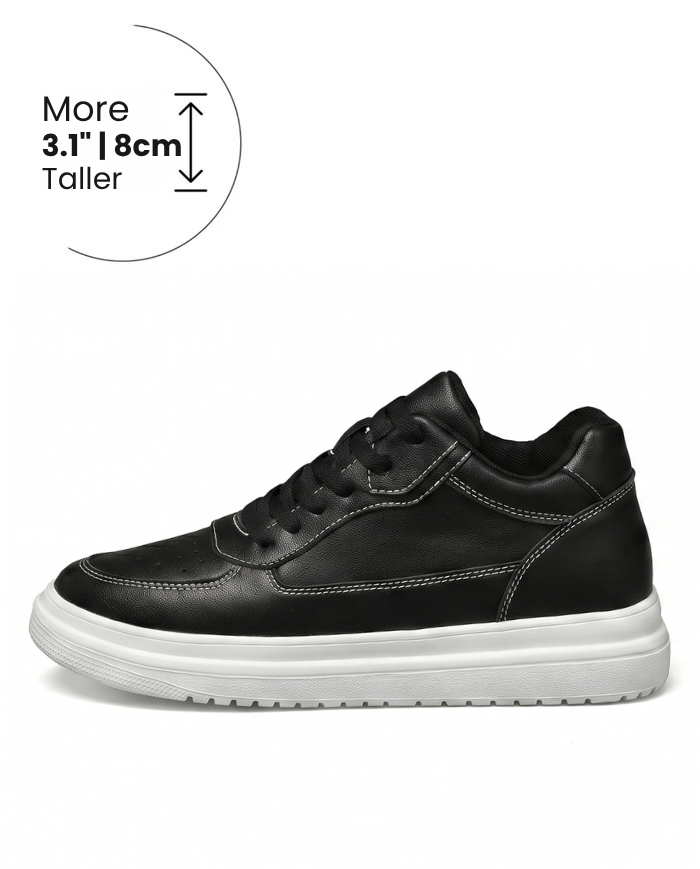 Heightn Haven Casual Elevator Sneaker - front view - height increasing shoes
