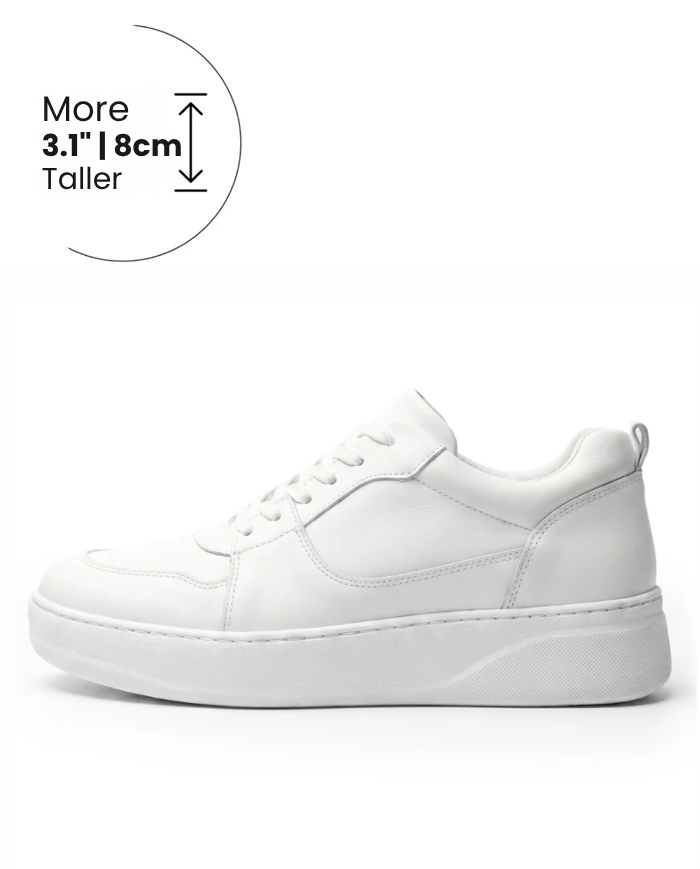 Heightn Vantage Casual Elevator Sneaker - front view - height increasing shoes