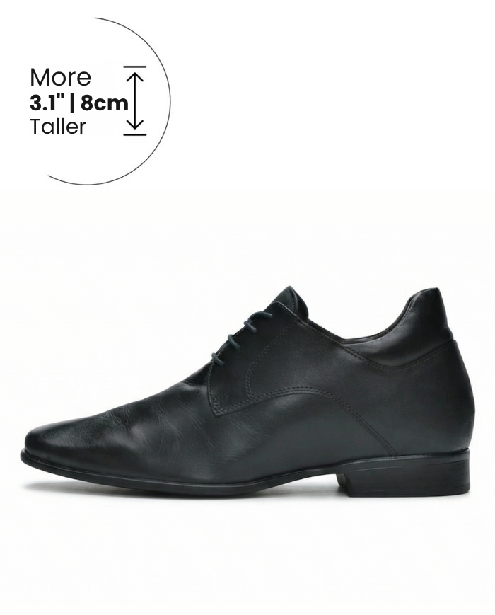 Heightn Attire Elevator Dress Shoe - front view - height increasing dress shoes