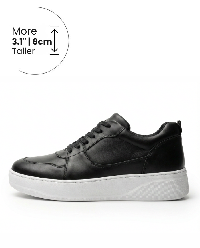 Heightn Crest Casual Elevator Sneaker - front view - height increasing shoes