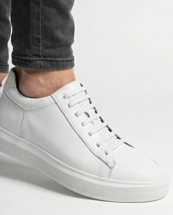 Heightn Onyx Casual Elevator Sneaker - side profile view - elevator insole