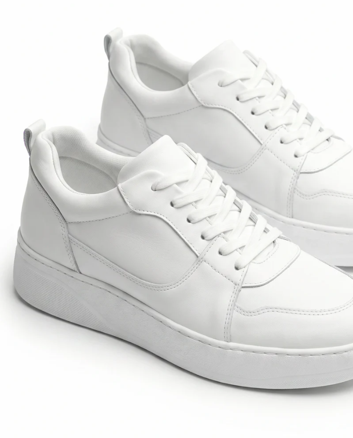 Heightn Vantage Casual Elevator Sneaker - side profile view - hidden heel