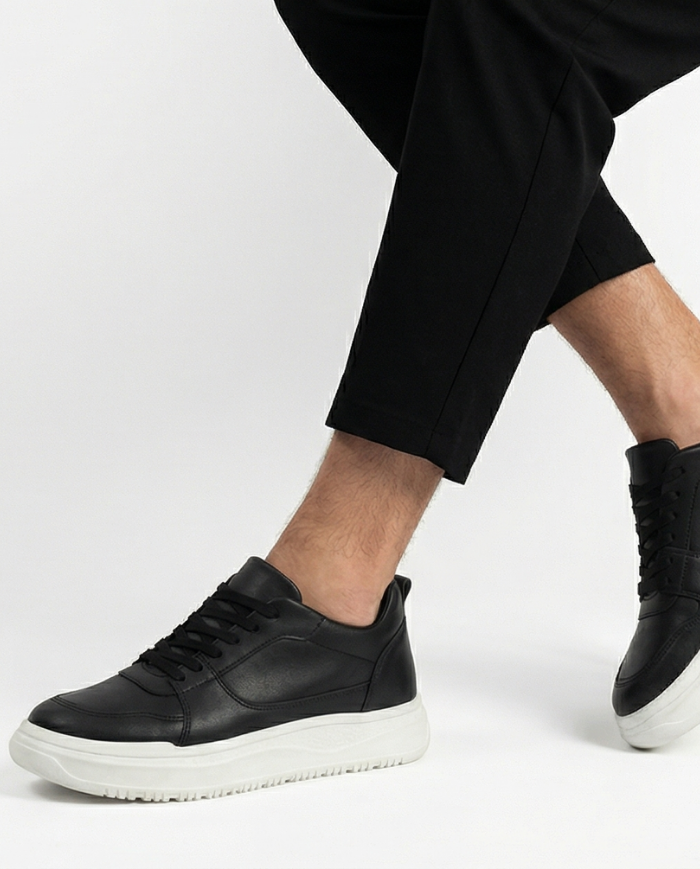 Heightn Zenith Casual Elevator Sneaker - side profile view - hidden heel