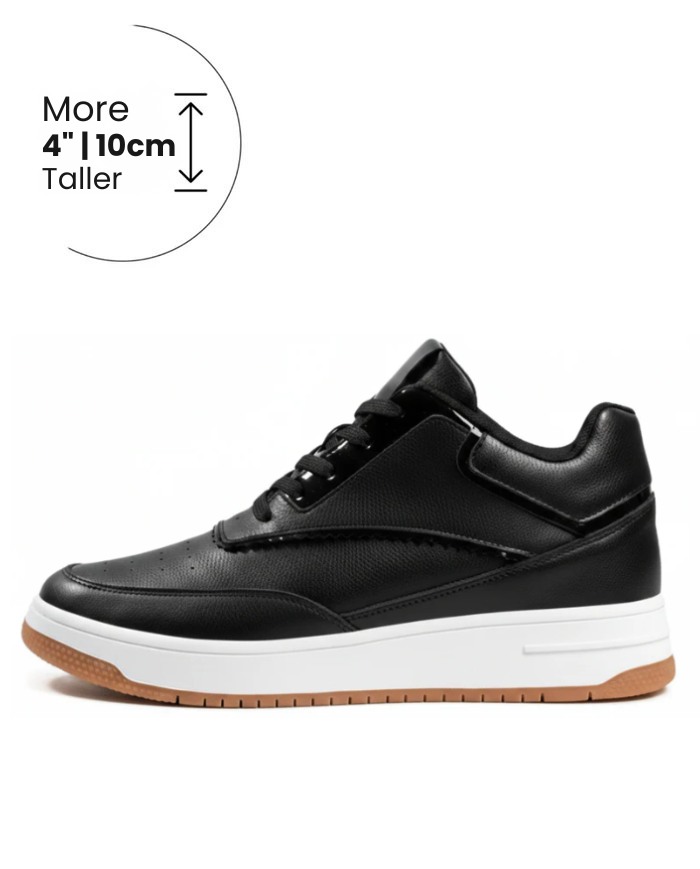 Heightn Apex Casual Elevator Sneaker - side profile view - hidden heel design