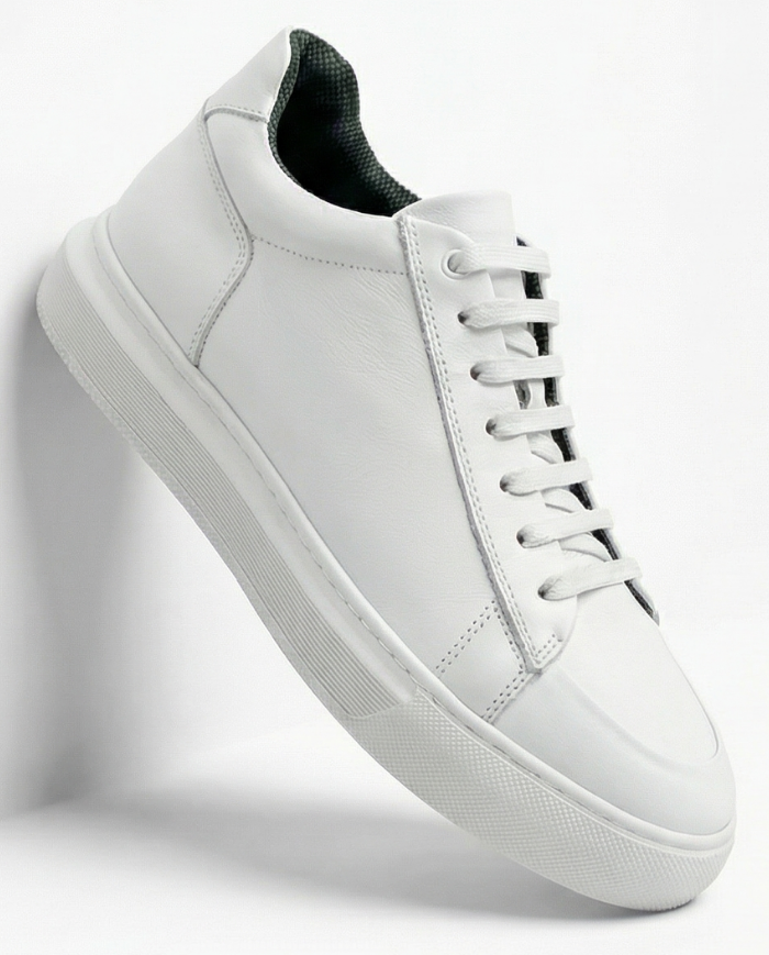 Heightn Onyx Casual Elevator Sneaker - three-quarter angle view - hidden heel