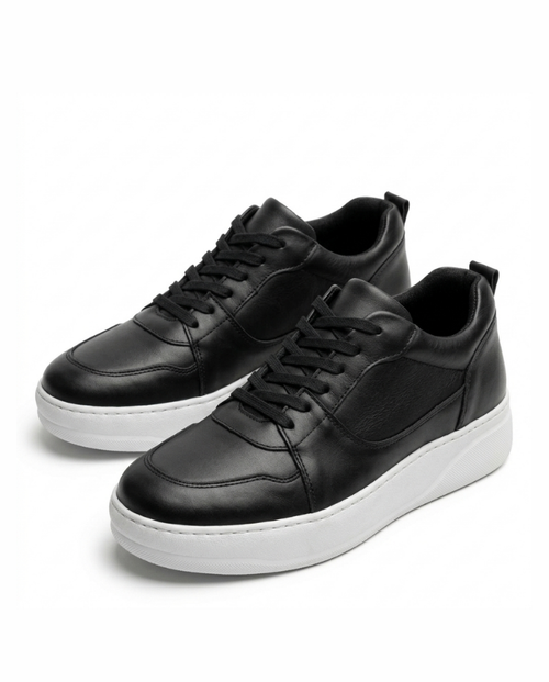 Heightn Crest Casual Elevator Sneaker - three-quarter angle view - hidden heel