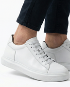 Heightn Onyx Casual Elevator Sneaker - rear heel view - premium construction