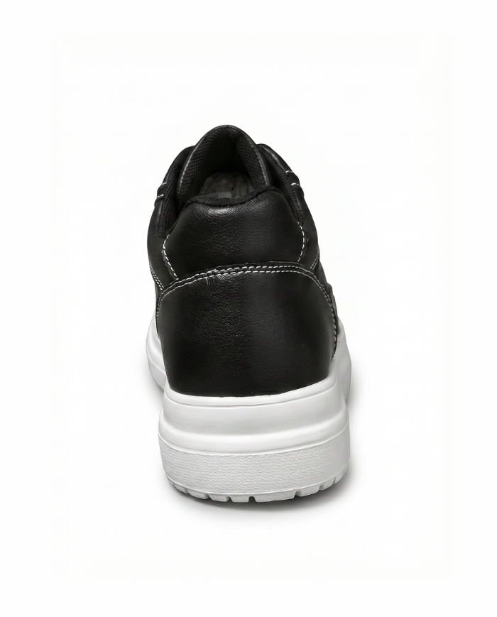 Heightn Haven Casual Elevator Sneaker - rear heel view - premium construction