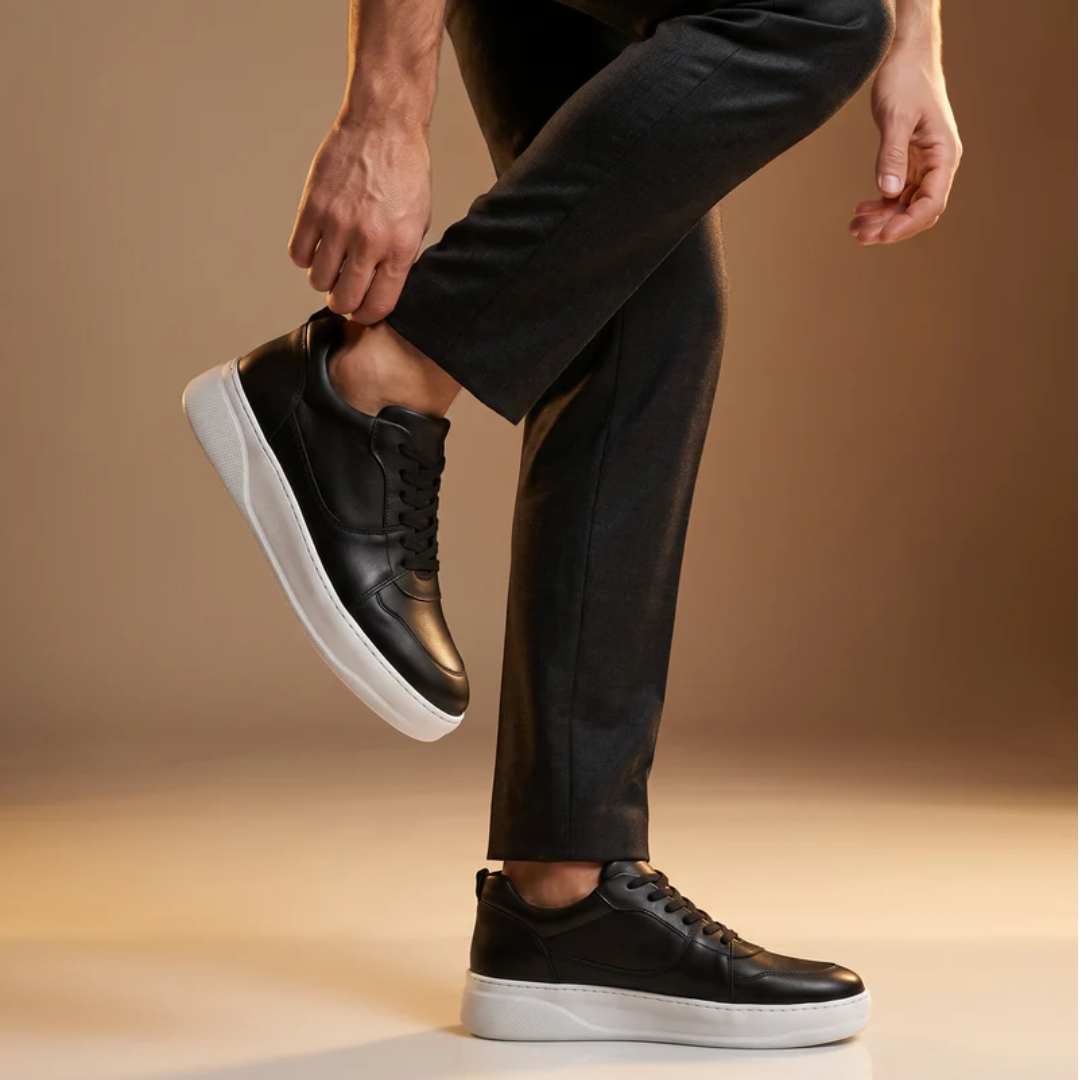 Heightn Crest elevator sneaker - top-down view showing upper and lacing detail