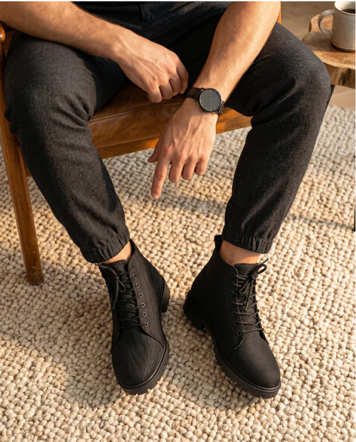 Heightn Meridian Elevator Boot - detail close-up - quality leather