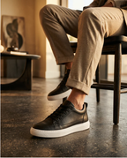 Heightn Pinnacle Casual Elevator Sneaker - lifestyle view - worn on foot
