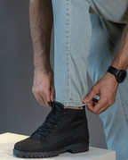 Heightn Meridian Elevator Boot - lifestyle view - worn on foot
