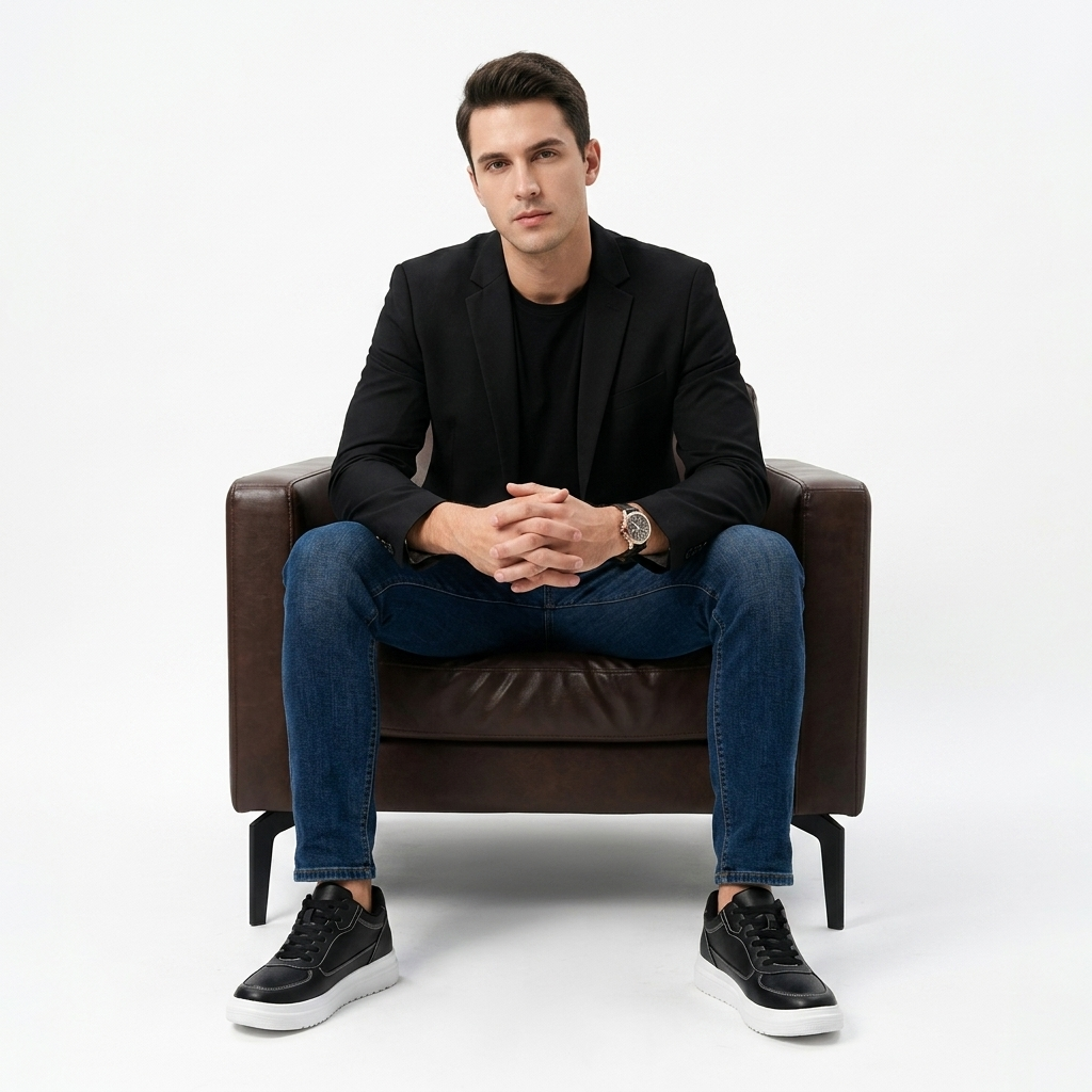Heightn Haven Casual Elevator Sneaker - lifestyle photo - urban everyday style