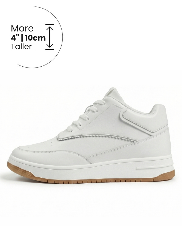 Heightn Summit Casual Sneaker Elevator Boot - front view - height increasing boots
